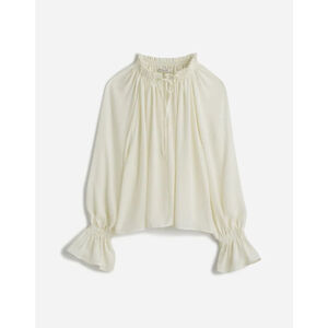 NWT Madewell Long-Sleeve Tie-Neck Top size large white NT356